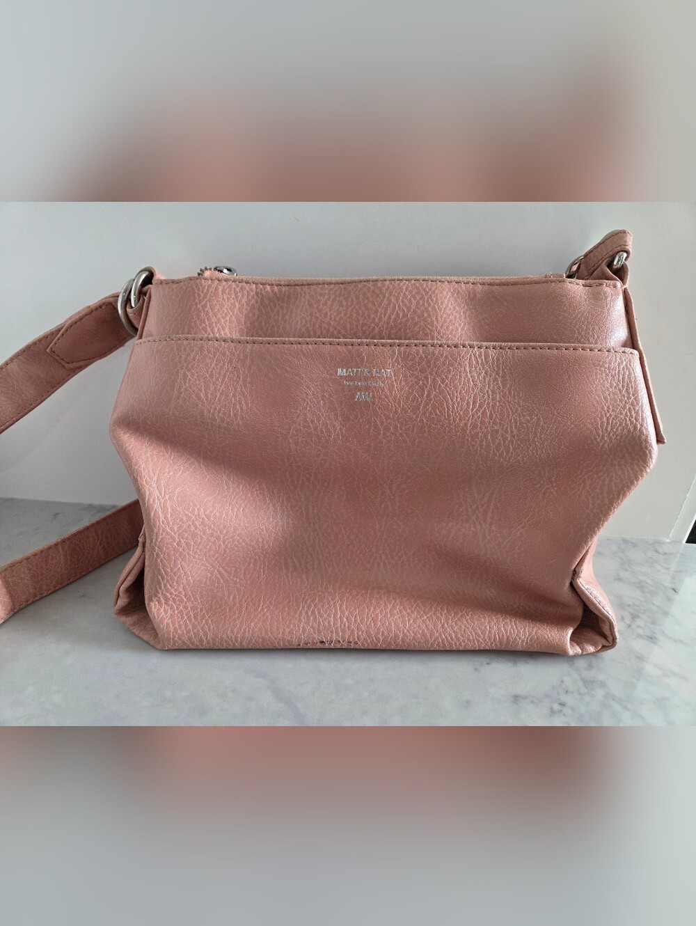 Matt & Nat Leather Crossbody Bag and Wallet Set - Pink - Picture 3 of 14